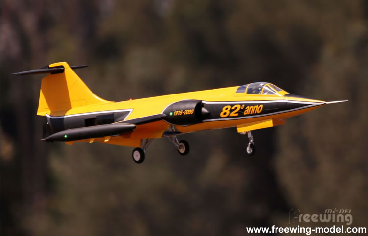 Freewing F-104 Starfighter Yellow 90mm EDF Jet PNP RC airplane