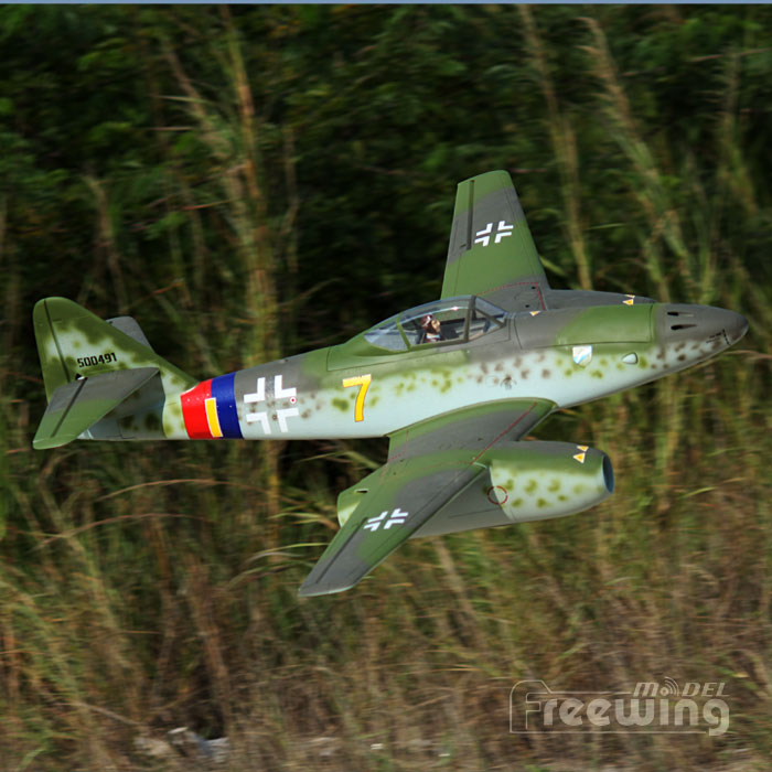 Freewing Twin EDF Messerschmitt Me-262 Yellow 7 V2 Jet 