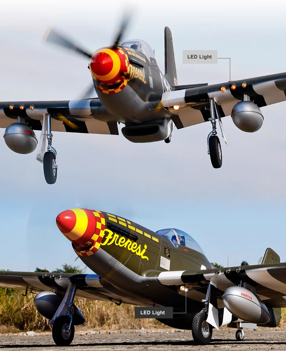 FlightLine P-51D Mustang 1600mm (63 inch) Wingspan - PNP RC Airplane