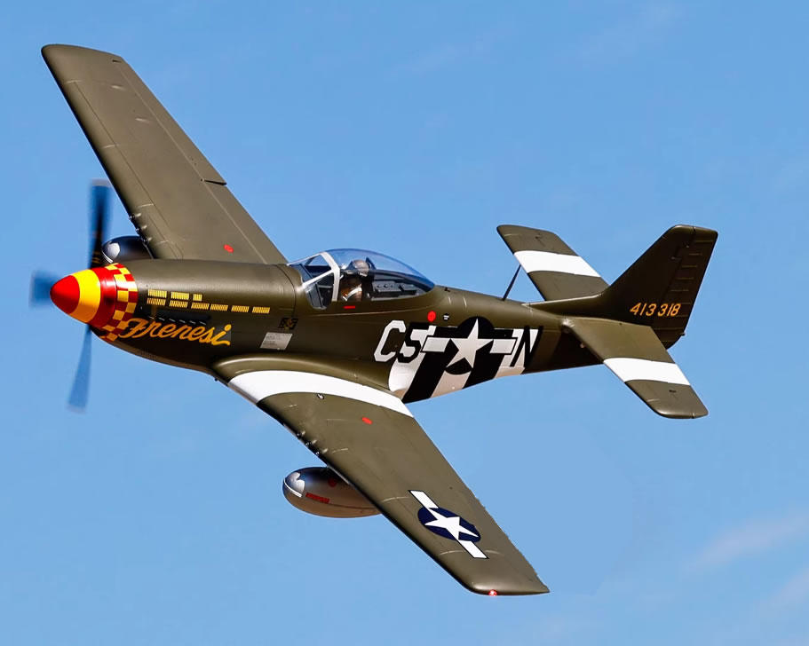 FlightLine P-51D Mustang 1600mm (63 inch) Wingspan - PNP RC Airplane