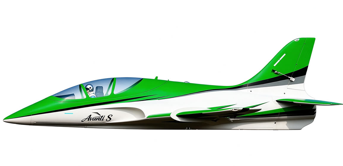 Freewing Avanti S Green High Performance 90mm EDF Sport ARF PLus Jet