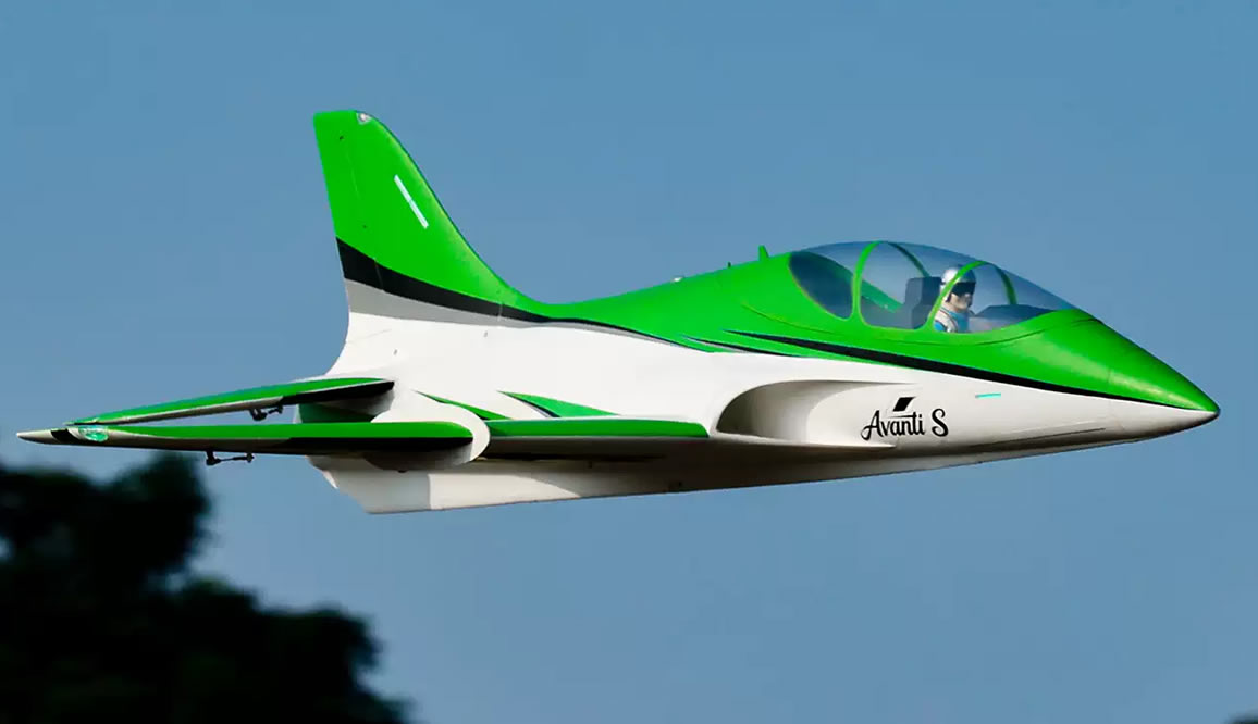 Freewing Avanti S Green High Performance 90mm EDF Sport ARF PLus Jet