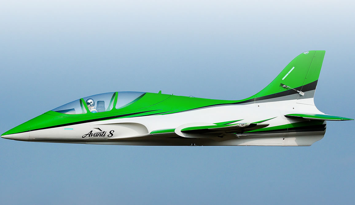 Freewing Avanti S Green High Performance 90mm EDF Sport ARF PLus Jet
