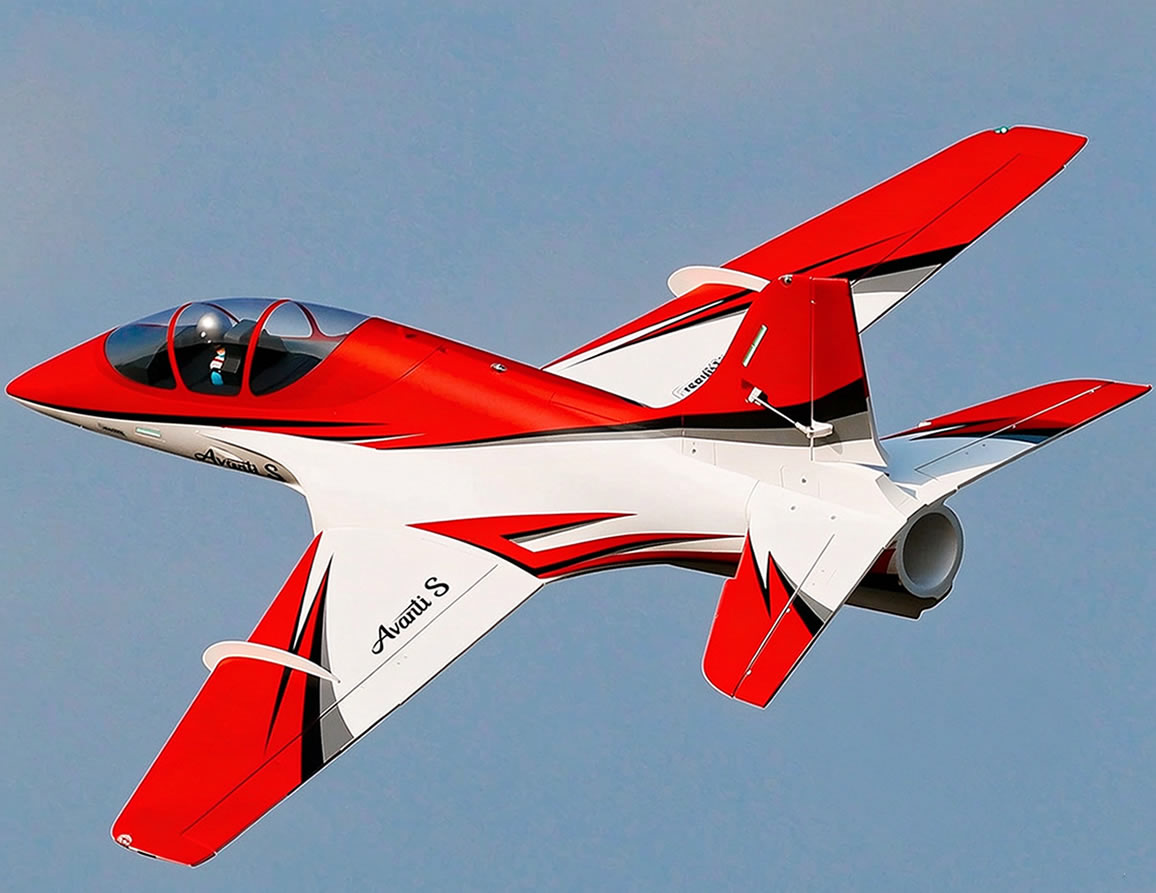 Freewing Avanti S red 90mm EDF Sport ARF Plus Jet