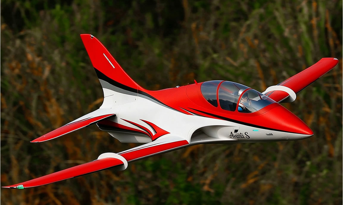 Freewing Avanti S red 90mm EDF Sport ARF Plus Jet